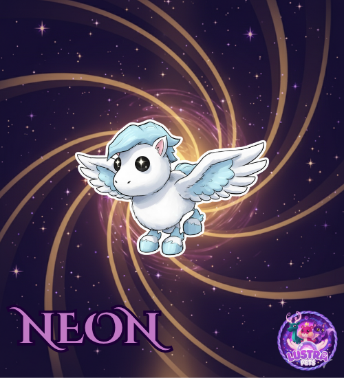 Neon Winged Horse
