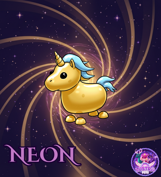 Neon Golden Unicorn