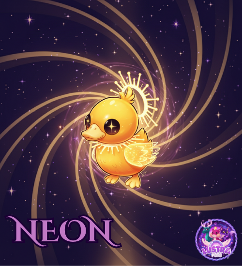 Neon Sunrise Duckling