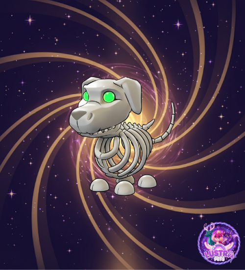 Halloween White Skeleton Dog